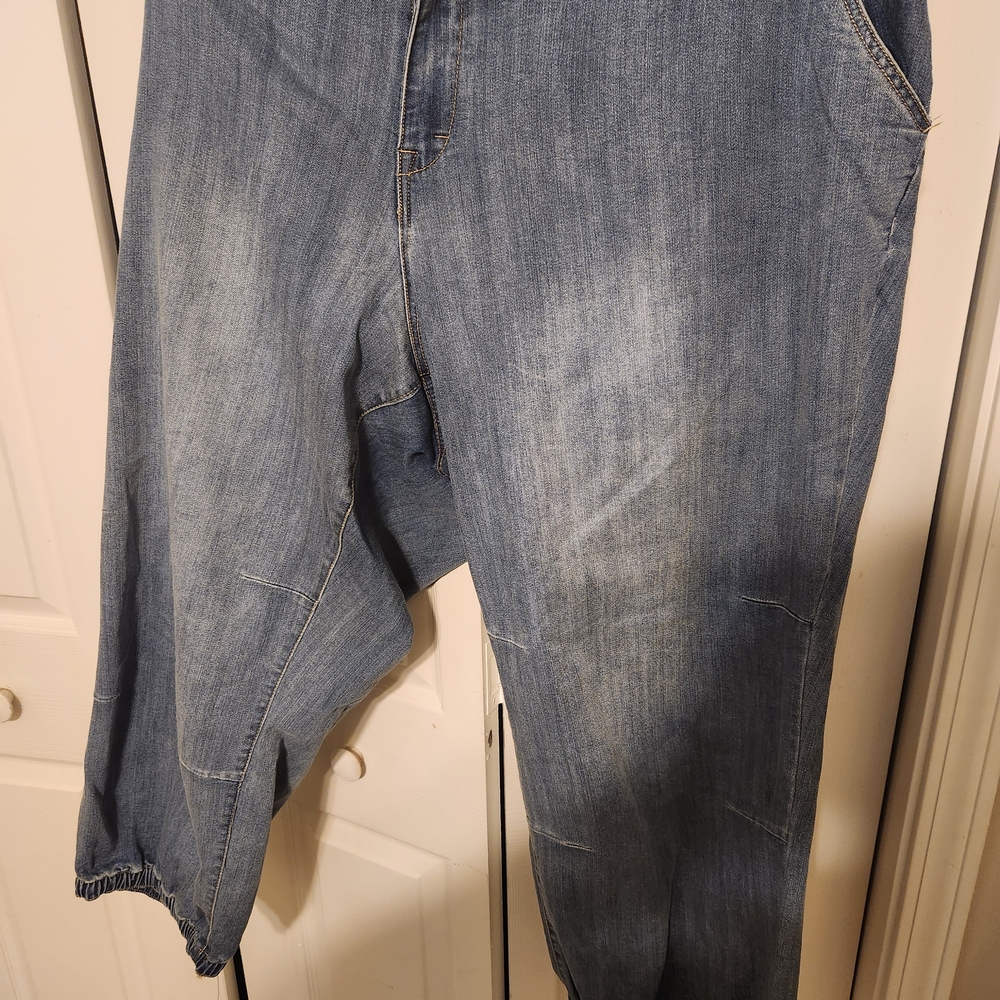 Plus Size Cargo Jean Light Denim